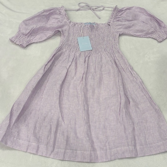 Hill House Purple Athena Striped nap dress Cottagecore vibes - Picture 2 of 5